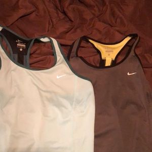 TWO Nike Dri-Fit tanks